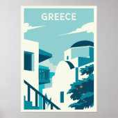 Benutzerdefinierter Text Griechenland Poster (Vorne)