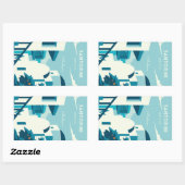 Benutzerdefinierter Text Griechenland Rechteckiger Aufkleber (Blatt)