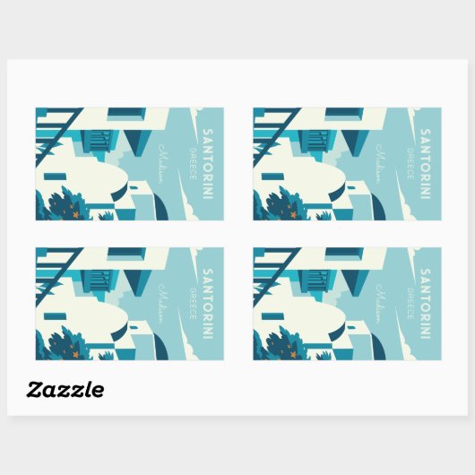 Benutzerdefinierter Text Griechenland Rechteckiger Aufkleber (Blatt)