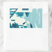 Benutzerdefinierter Text Griechenland Rechteckiger Aufkleber (Tasche)