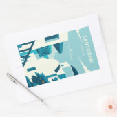 Benutzerdefinierter Text Griechenland Rechteckiger Aufkleber (Umschlag)