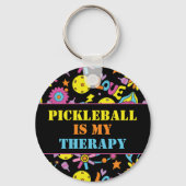 Benutzerdefinierter Text, Groovy, Retro 90er, schw Schlüsselanhänger (Rückseite)