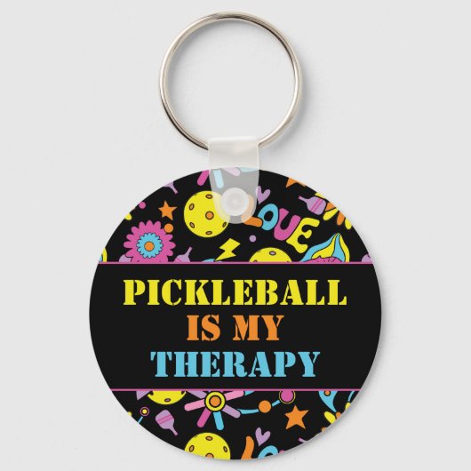 Benutzerdefinierter Text, Groovy, Retro 90er, schw Schlüsselanhänger (Rückseite)