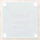 Benutzerdefinierter Text, Großvater Untersetzer-Sc Glasuntersetzer (Rückseite)