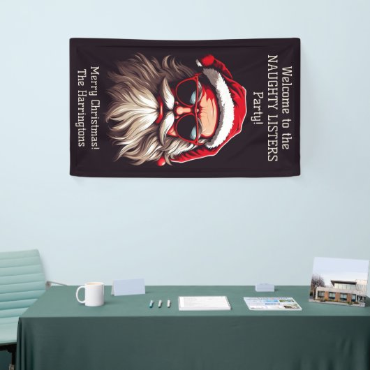 Benutzerdefinierter Text Grumpy Santa Banner (Messeveranstaltung)