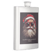 Benutzerdefinierter Text Grumpy Santa Flachmann (Rechts)