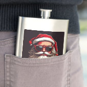 Benutzerdefinierter Text Grumpy Santa Flachmann (Beispiel)