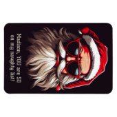 Benutzerdefinierter Text Grumpy Santa Magnet (Horizontal)