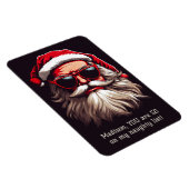 Benutzerdefinierter Text Grumpy Santa Magnet (Rechte Seite)
