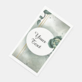 Benutzerdefinierter Text - Grüner Personalisiert Serviette (Ecke)