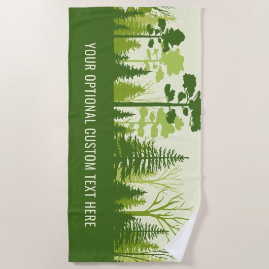 Benutzerdefinierter Text Grünwald Strandtuch (Vorderseite)