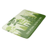 Benutzerdefinierter Text Grünwaldmatten Badematte (Schrägansicht)