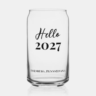 Benutzerdefinierter Text Hallo Silvesterparty 2027 Dosenglas