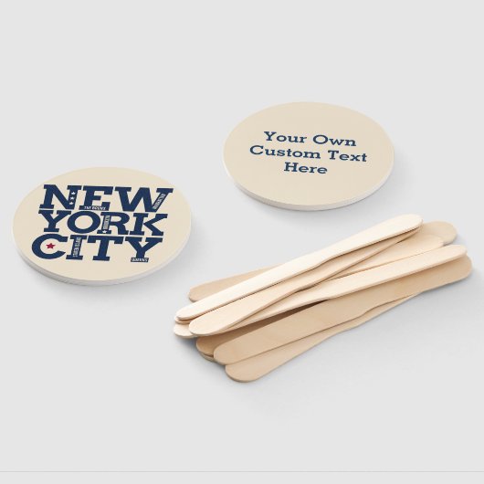 Benutzerdefinierter Text - Handfans aus New York C Fächer (Non-assembled)