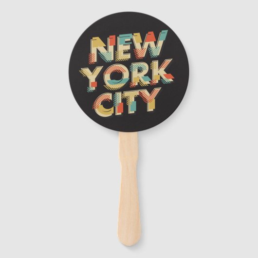 Benutzerdefinierter Text - Handfans aus New York C Fächer (Vorderseite)