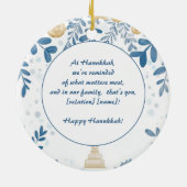 Benutzerdefinierter Text Hanukkah Harmony Ornament (Hinten)