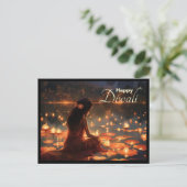 Benutzerdefinierter Text 🤩 Happy Diwali Postkarte (Stehend Vorderseite)