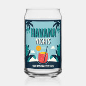 Benutzerdefinierter Text "Havana Nights" Dosenglas (Rückseite)