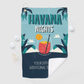 Benutzerdefinierter Text "Havana Nights" Golfhandtuch (Insitu)