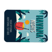 Benutzerdefinierter Text "Havana Nights" Magnet (Horizontal)