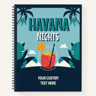 Benutzerdefinierter Text "Havana Nights" Notizblock
