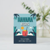 Benutzerdefinierter Text "Havana Nights" Postkarte (Stehend Vorderseite)