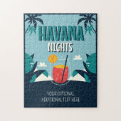 Benutzerdefinierter Text "Havana Nights" Puzzle (Vertikal)