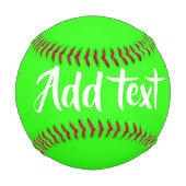 Benutzerdefinierter Text hell grün schlicht Baseball (Vorderseite)