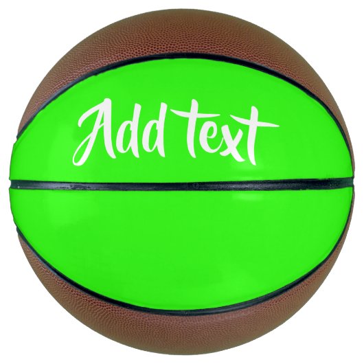 Benutzerdefinierter Text hell grün schlicht Basketball (Vorderseite)