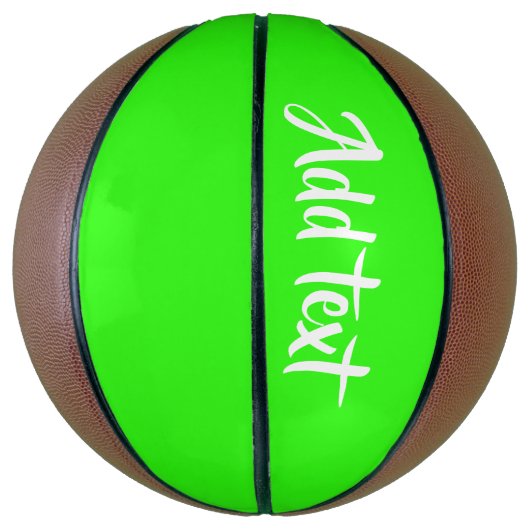 Benutzerdefinierter Text hell grün schlicht Basketball (Vertikal)