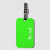 Benutzerdefinierter Text hell grün schlicht Gepäckanhänger (Vorderseite Vertikal)