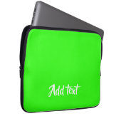 Benutzerdefinierter Text hell grün schlicht Laptopschutzhülle (Vorne Rechts)