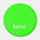 Benutzerdefinierter Text hell grün schlicht Magnet (Vorne)