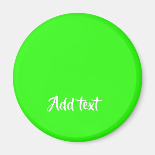 Benutzerdefinierter Text hell grün schlicht Magnet (Vorne)