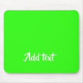 Benutzerdefinierter Text hell grün schlicht Mousepad (Vorne)