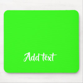 Benutzerdefinierter Text hell grün schlicht Mousepad
