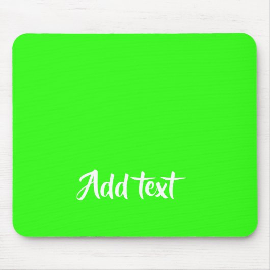 Benutzerdefinierter Text hell grün schlicht Mousepad (Vorne)