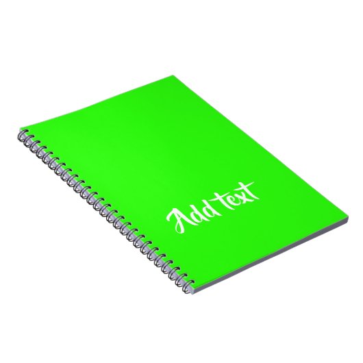 Benutzerdefinierter Text hell grün schlicht Notizblock (Rechte Seite)