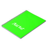 Benutzerdefinierter Text hell grün schlicht Notizblock (Linke Seite)