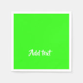 Benutzerdefinierter Text hell grün schlicht Serviette (Vorderseite)