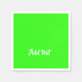 Benutzerdefinierter Text hell grün schlicht Serviette