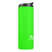 Benutzerdefinierter Text hell grün schlicht Thermosbecher (Nach links gedreht)