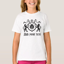 Benutzerdefinierter Text: Heraldischer Lion T-Shirt