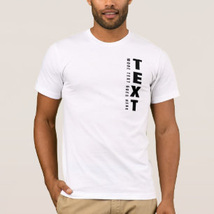 Benutzerdefinierter Text Herren Kurzarm Modern Tem T-Shirt