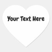 Benutzerdefinierter Text Herz-Aufkleber (Vorderseite)