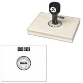 Benutzerdefinierter Text hier Logo oder Bild Holzs Gummistempel (Stempel)