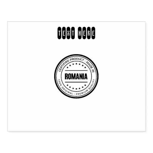 Benutzerdefinierter Text hier Logo oder Briefmarke Gummistempel (Prägung)