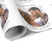 Benutzerdefinierter Text Hinzufügen von Foto-Hochz Geschenkpapier (Rolleneckpunkt)