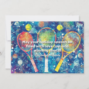 🎾🎄Benutzerdefinierter Text, Holiday Triple Matc Feiertagskarte