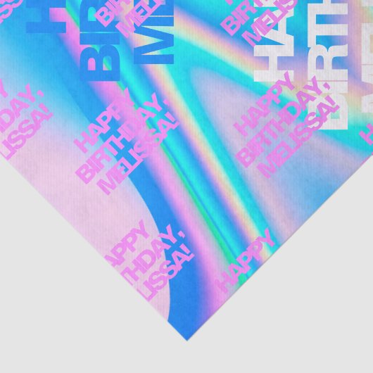 Benutzerdefinierter Text Holografisch Irisierend Y Seidenpapier (Ausschnitt)